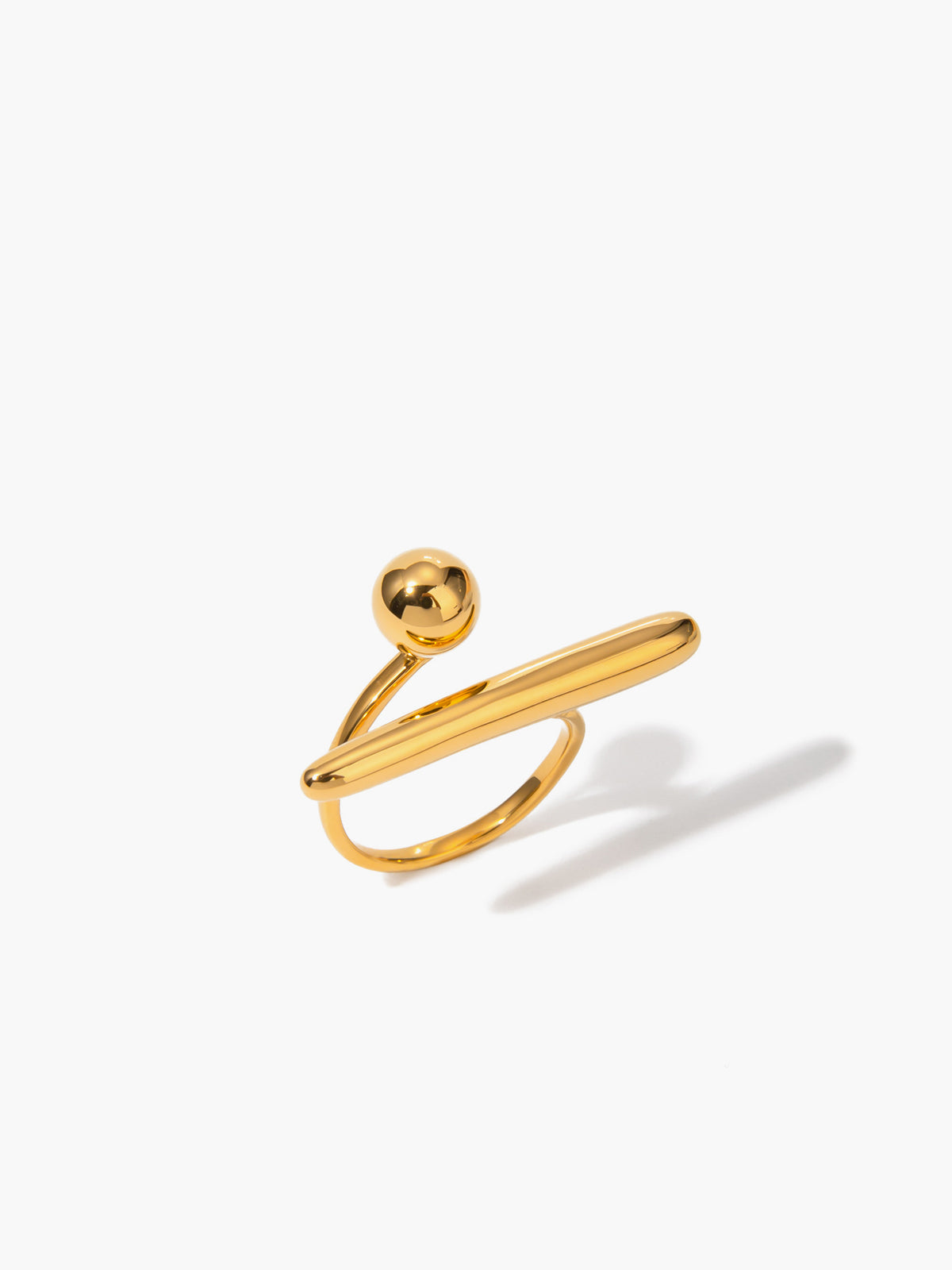 Minimalist asymmetrical open ring with unique design