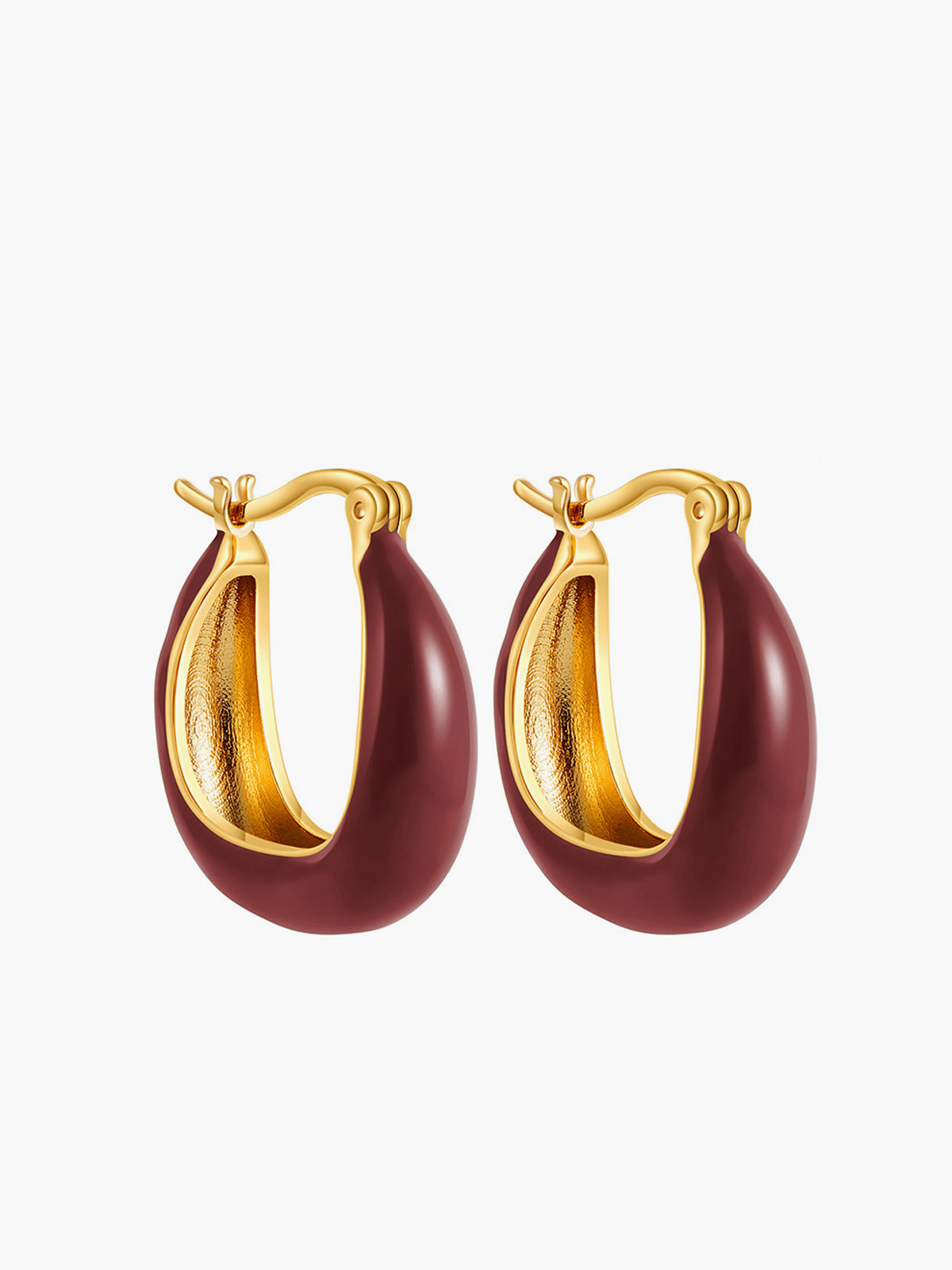 Double Toon T-shaped Earrings in the Shape of a Treasure Chest