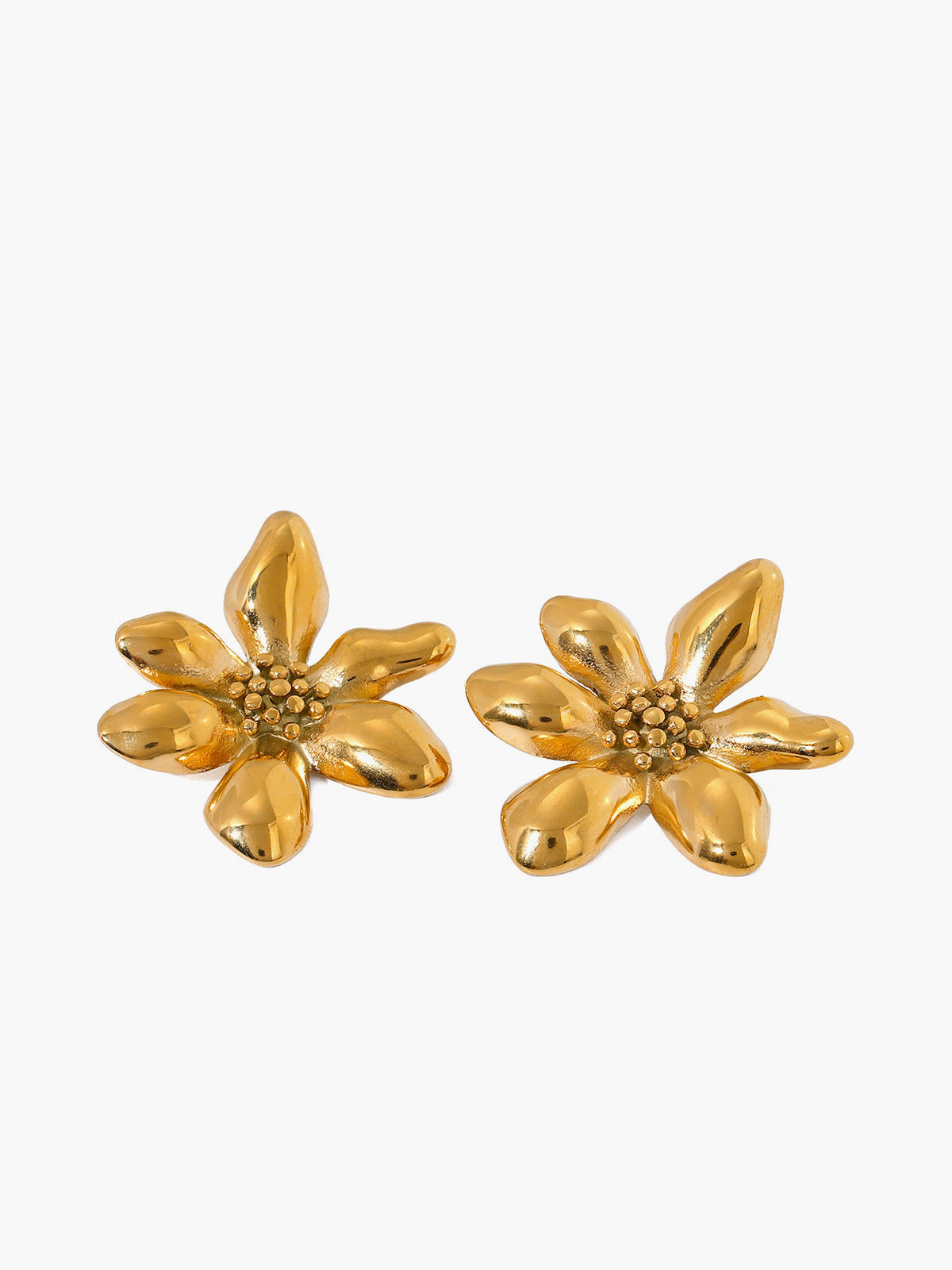 Hoop Earring with Stylish Irregular Petals