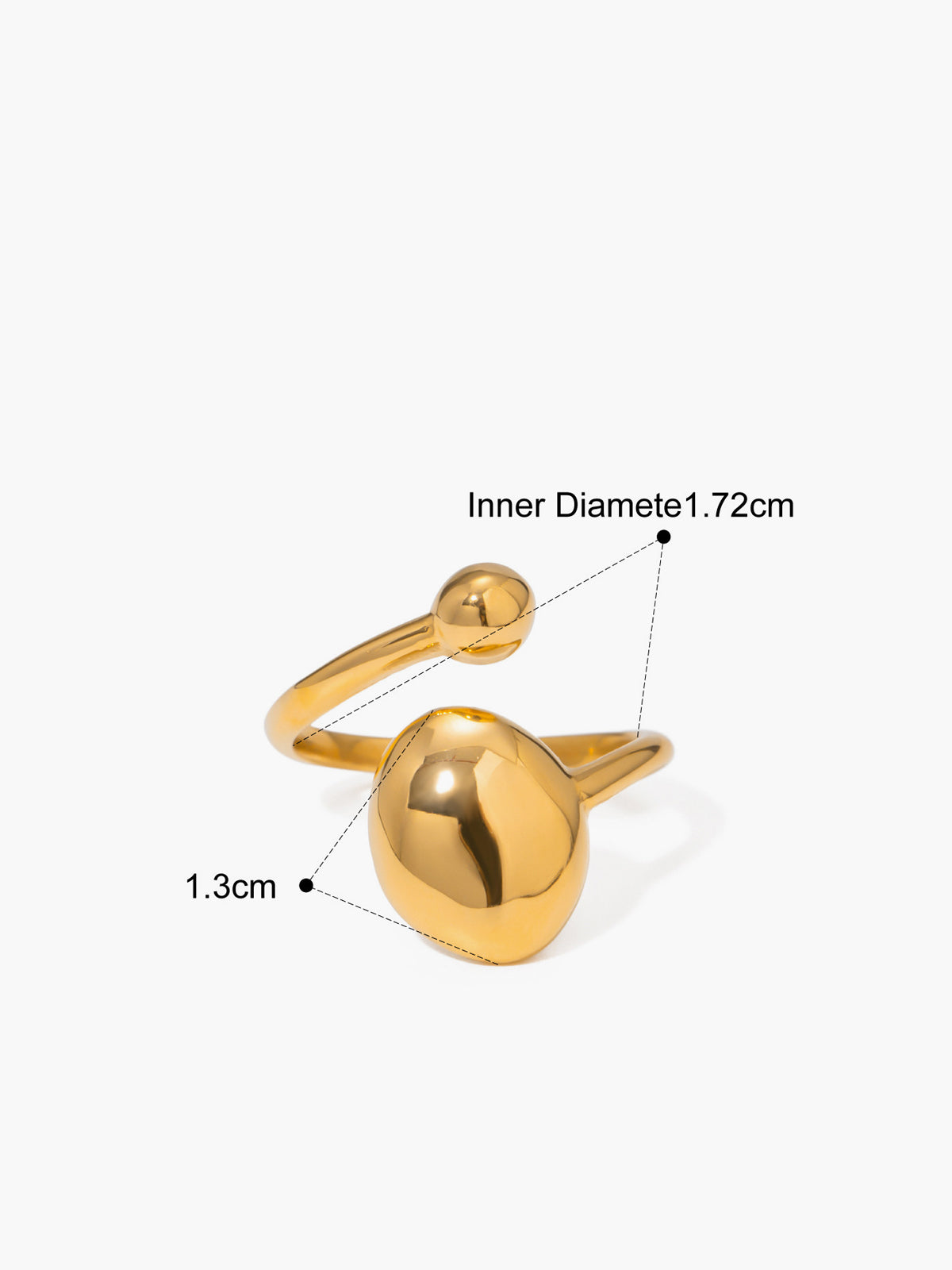 Trendy asymmetrical open ring for stylish looks