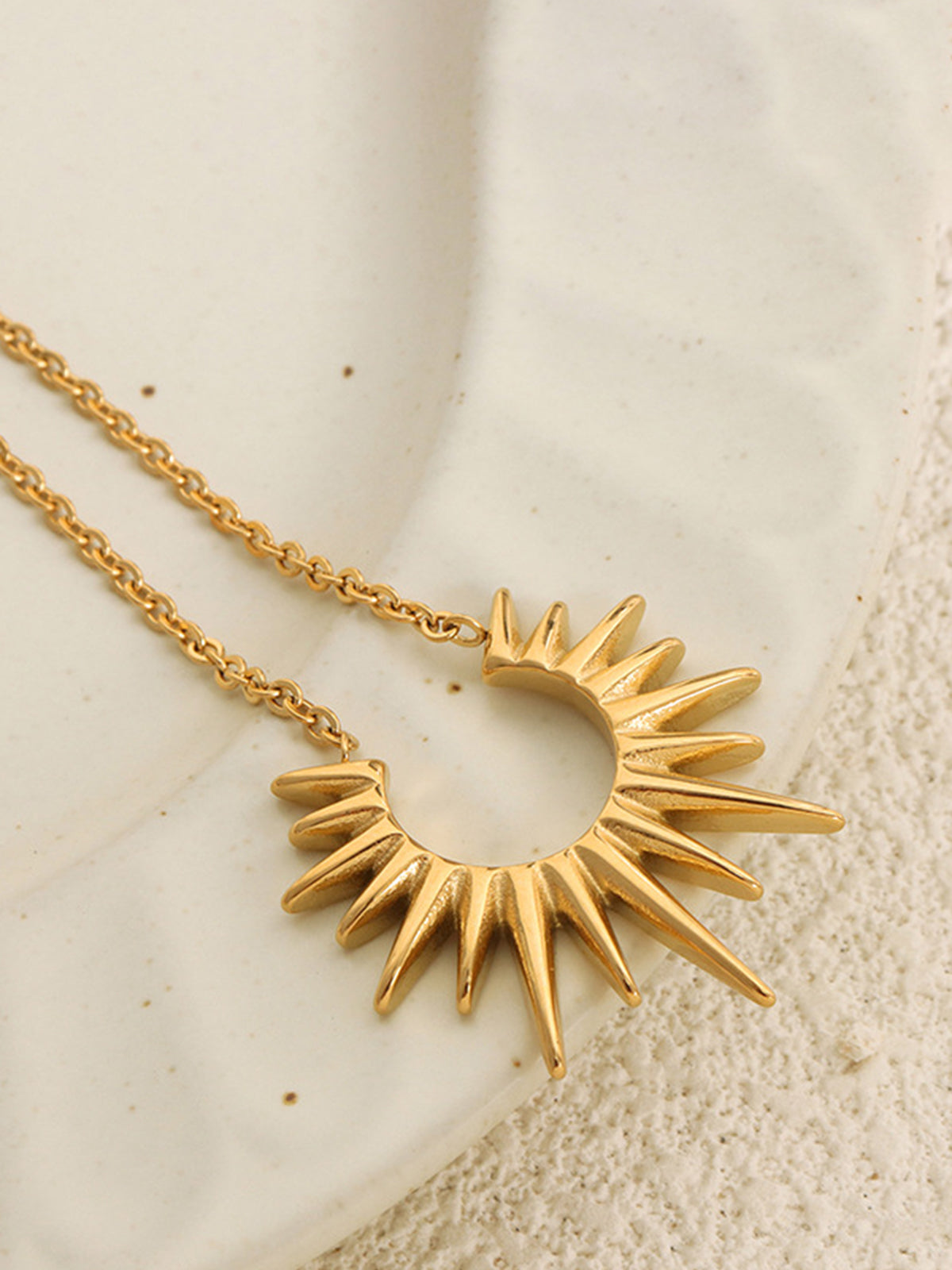 Golden Sun Glowing Necklace Pendant