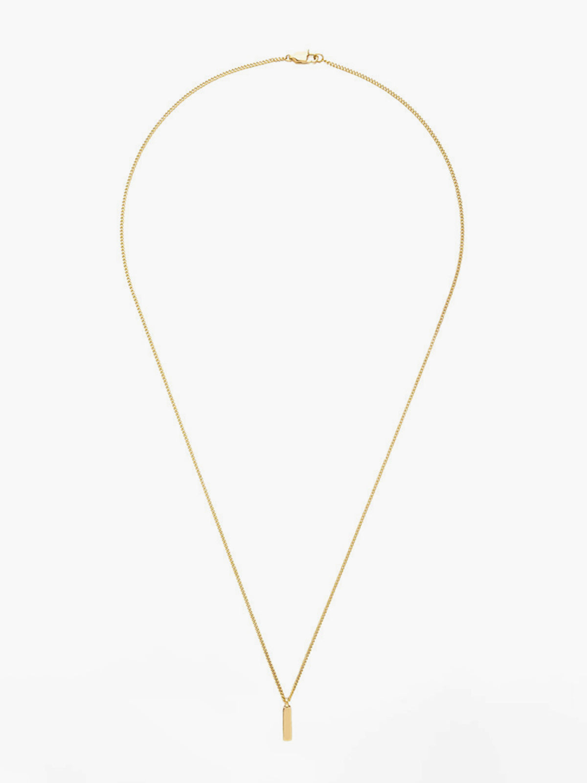 Funny gold striped pendant necklace