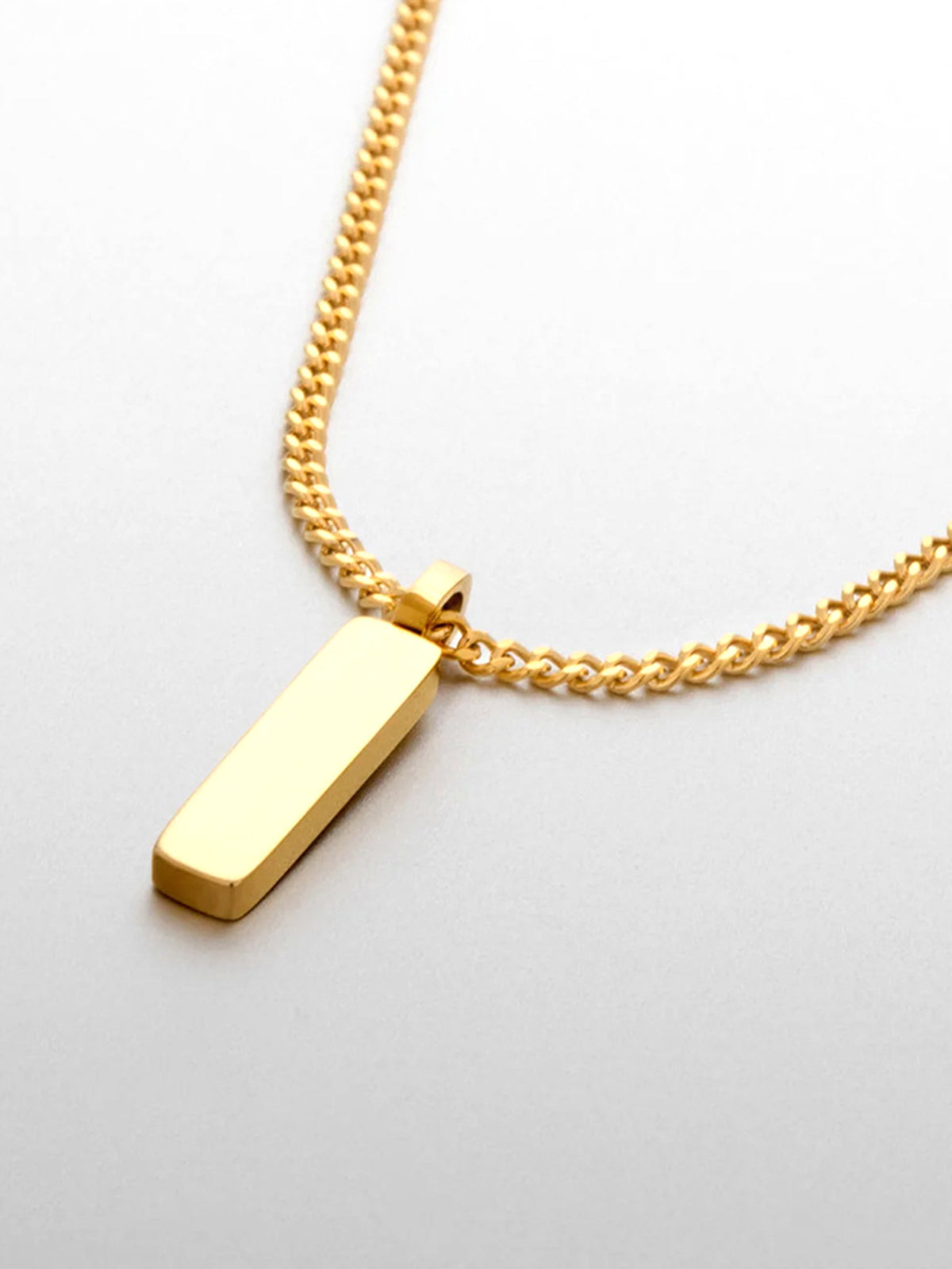 Funny gold striped pendant necklace
