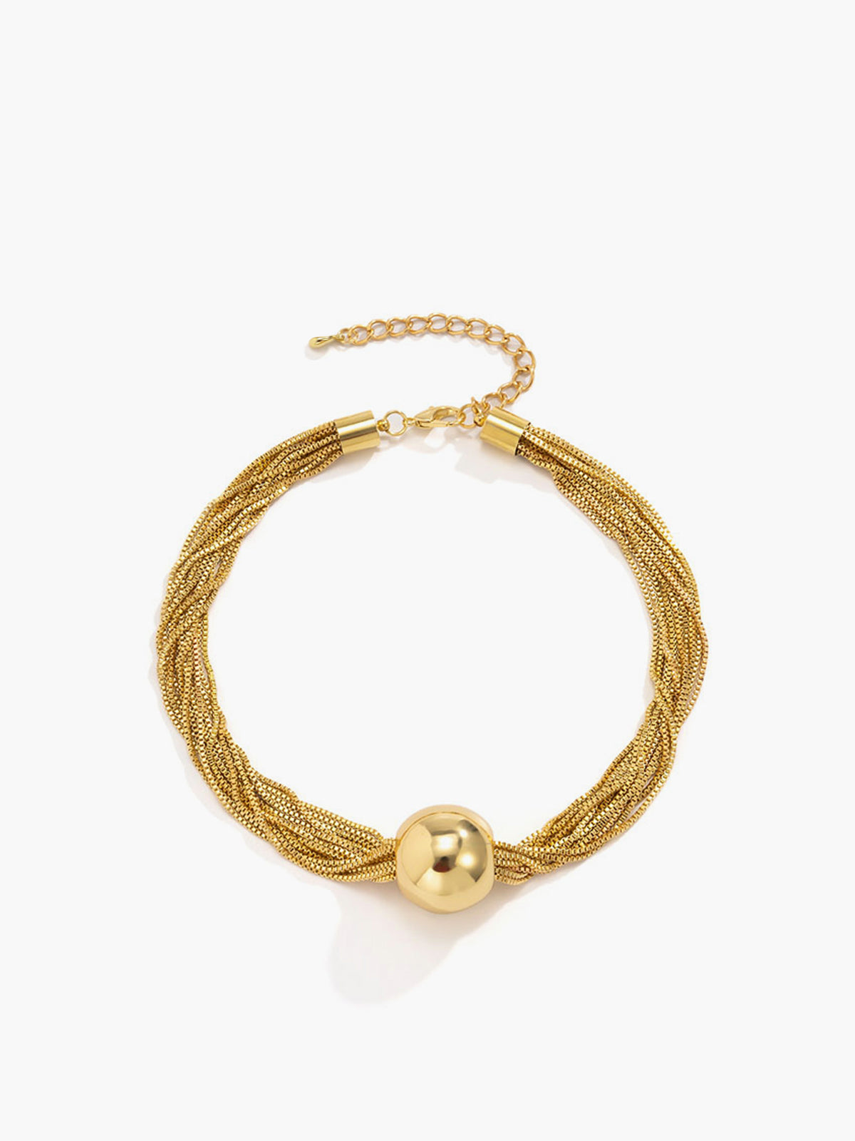 Elegant multi-layer necklace with shiny beads