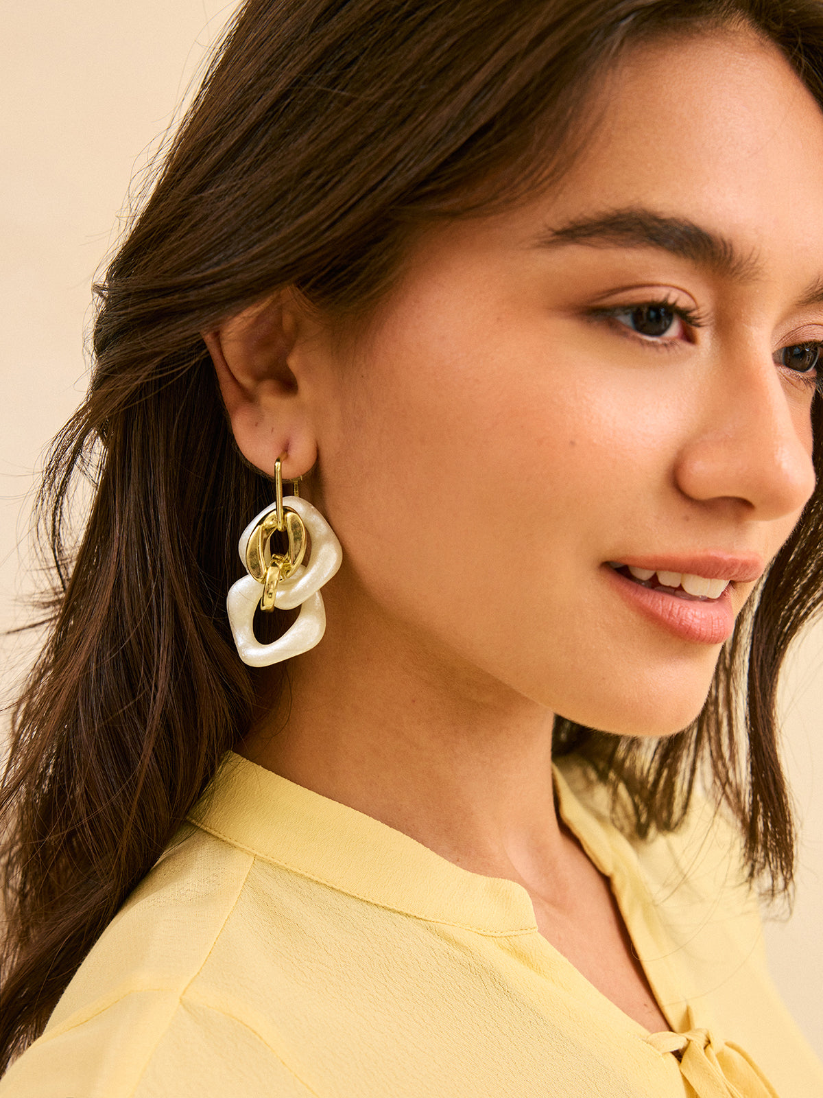 Earrings with large, elegant hoops