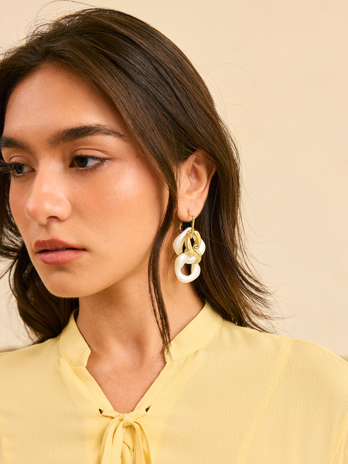 Earrings with large, elegant hoops