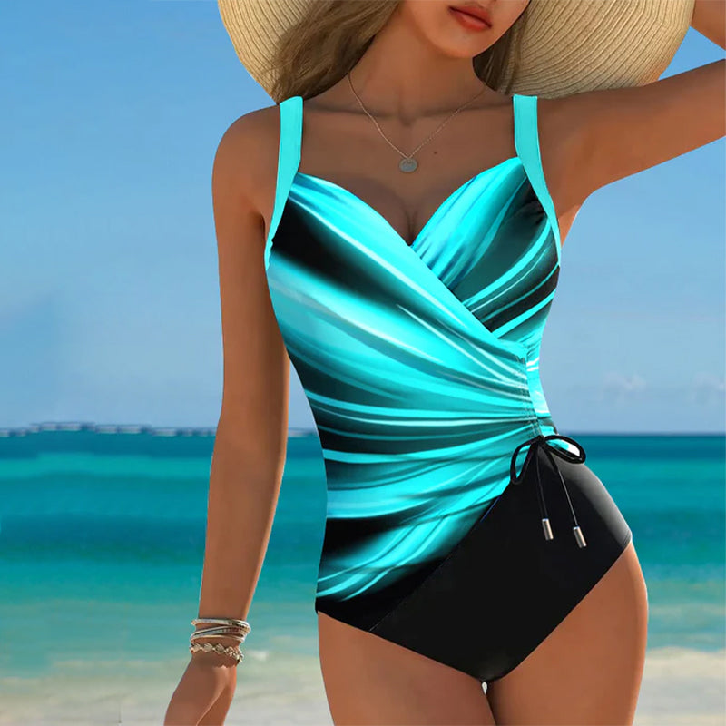 Endless Contrast Laced Swimsuit