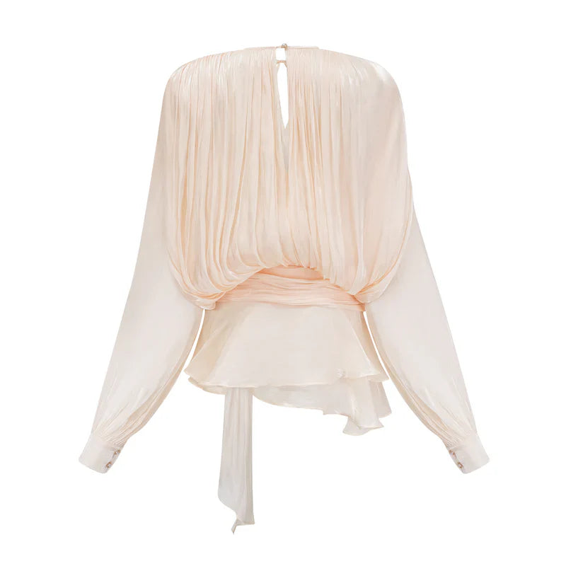 Noir Ruffled Pleated Mini Dress
