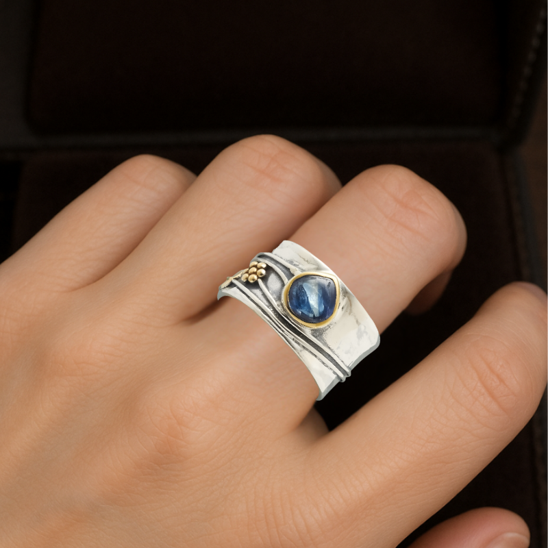 Elegant Bohemian Gemstone Meditation Tool in Silver Color for Deep Relaxation