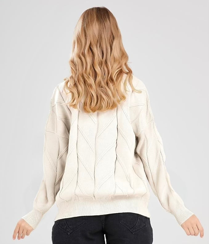 Casual Alphabet Stitch Cardigan