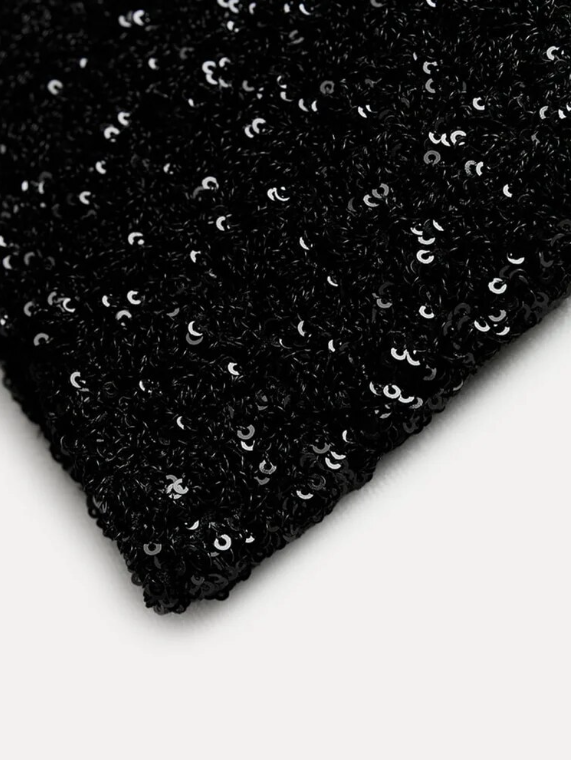 Women's sequined mini dress - glamorous one-shoulder evening fashion for parties