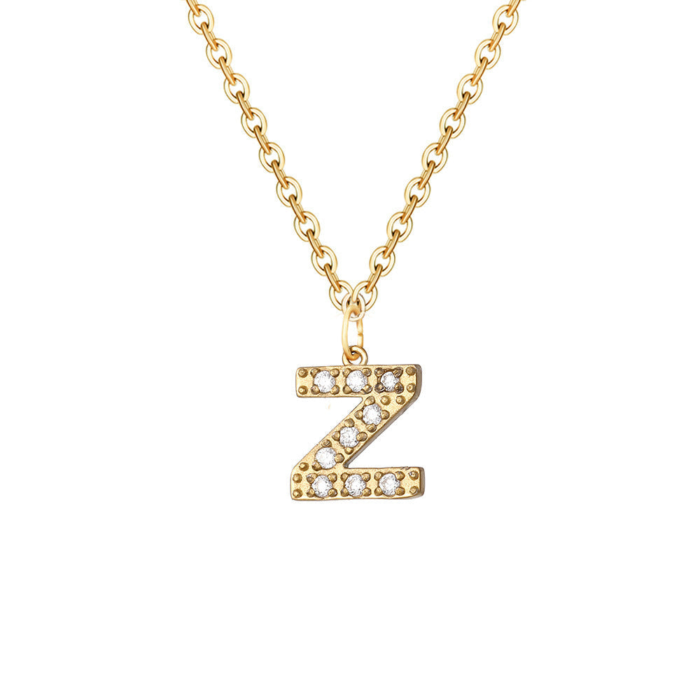 Elegant necklace with letter and sparkling elements for an exceptional style