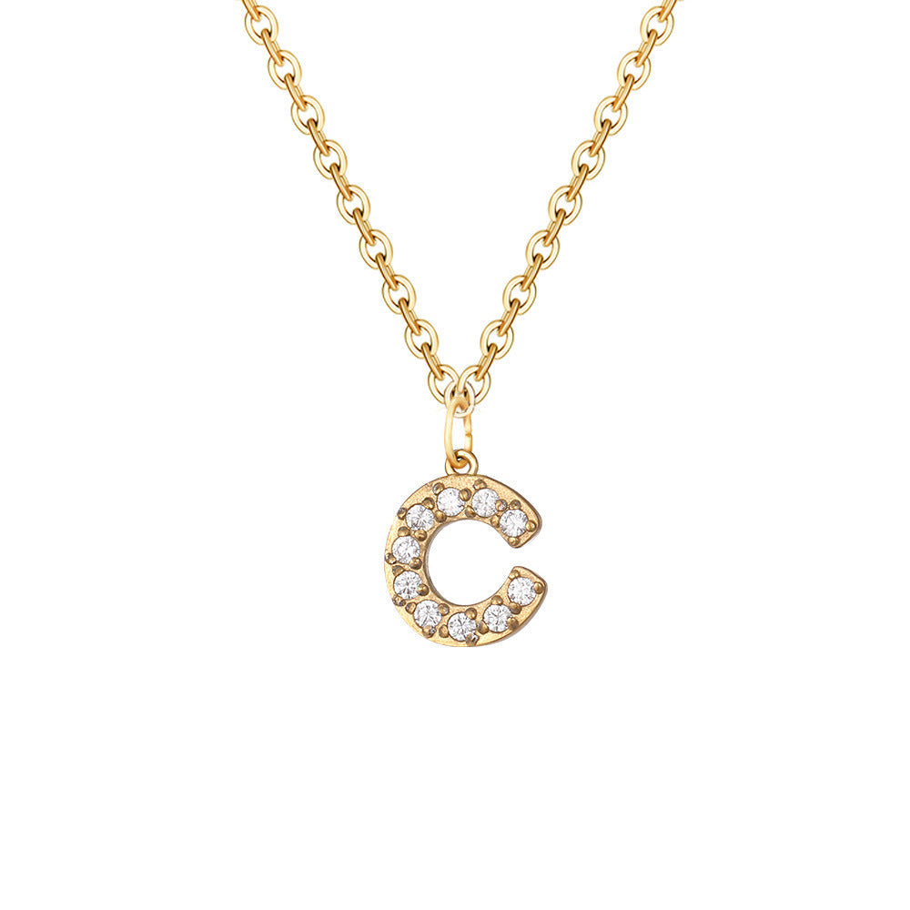 Elegant necklace with letter and sparkling elements for an exceptional style