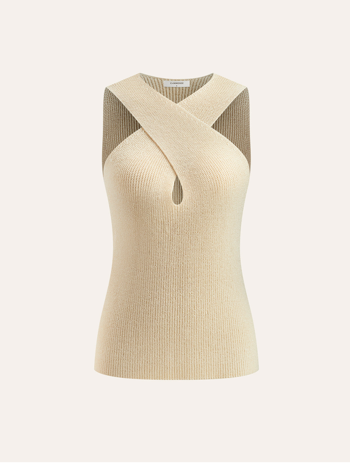 Halter Cross-Over Collar Tank Top