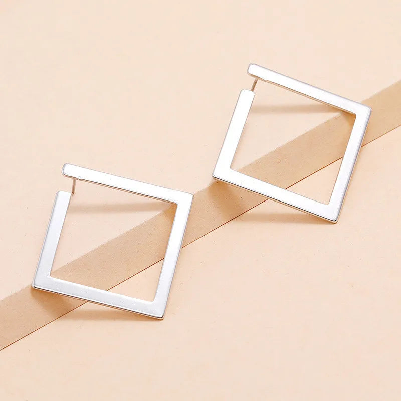 Geometric Shape Earrings in Gold & Silver Extravagant Look