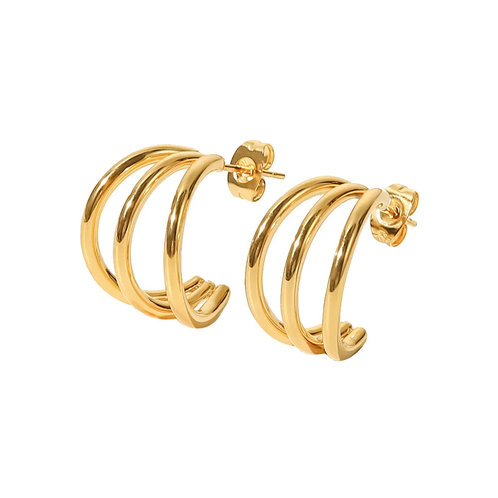 Elegant Layered Hoop Earrings for a Trendy Look