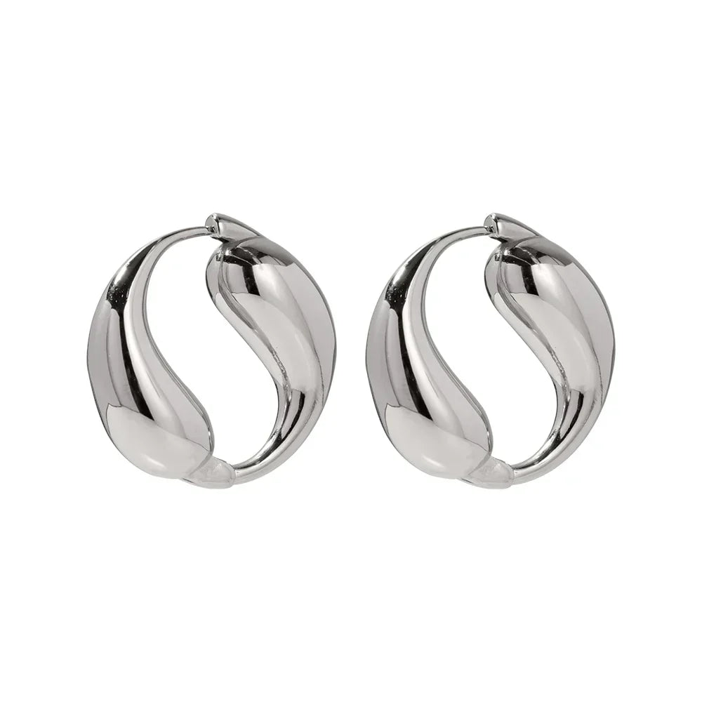 Golden Golf Hoops Earrings