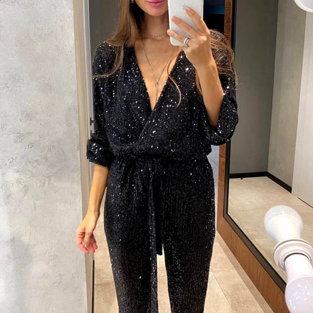 Amari | Stylish Sparkling Party Jumpsuit