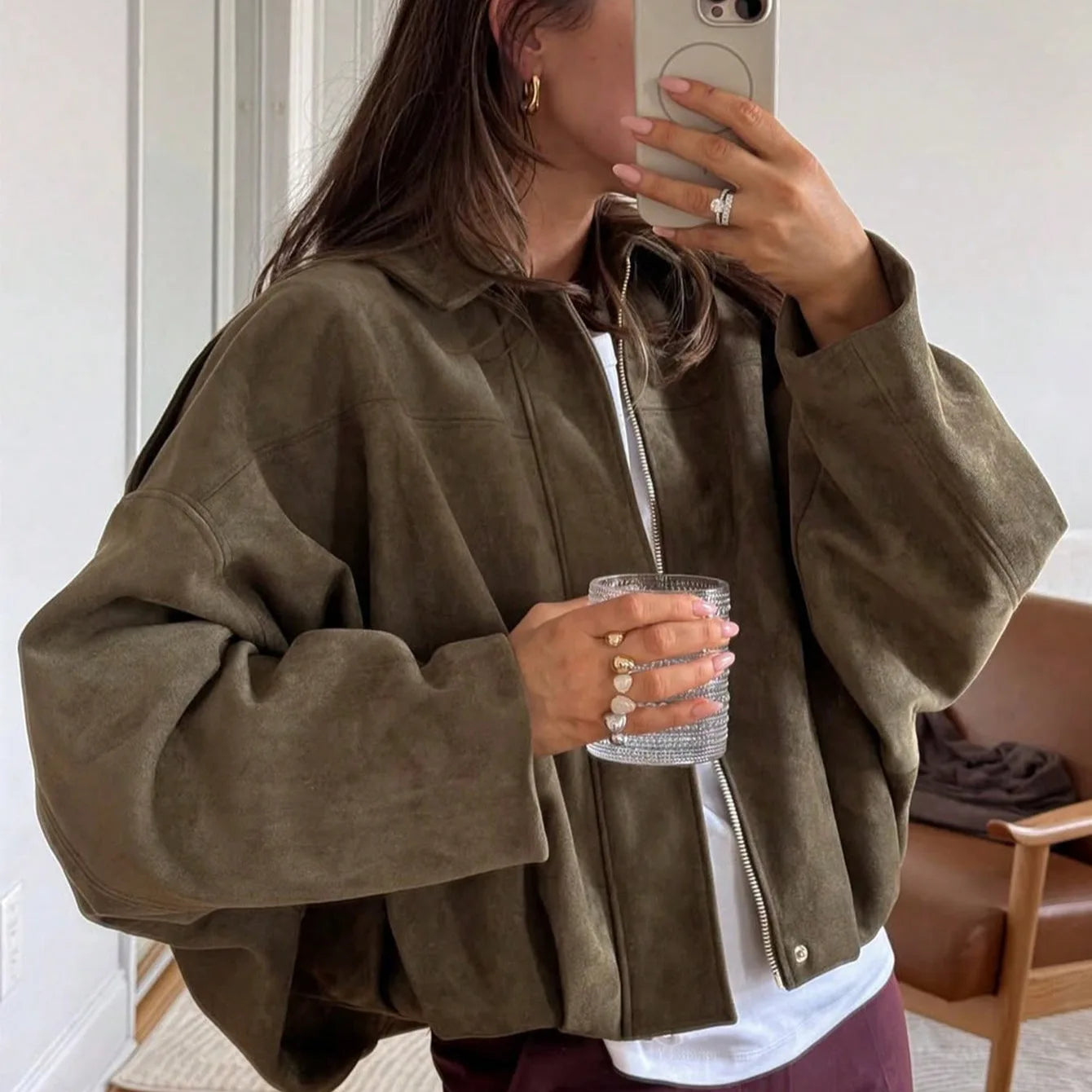 Off-Duty Suede Jacket