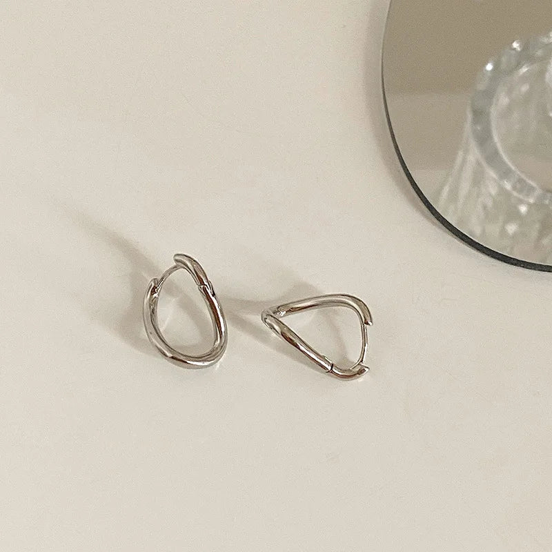 Ayla | Korean Silver Hoop Ear Studs