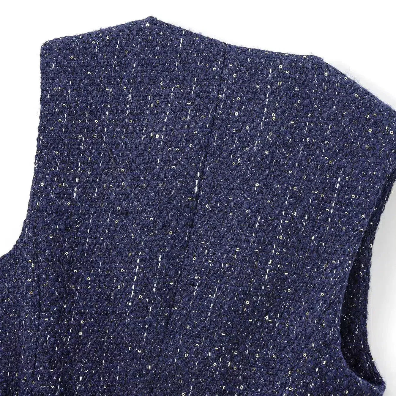 ANNABELLE - BELTED SEQUIN STRUCTURED VEST
