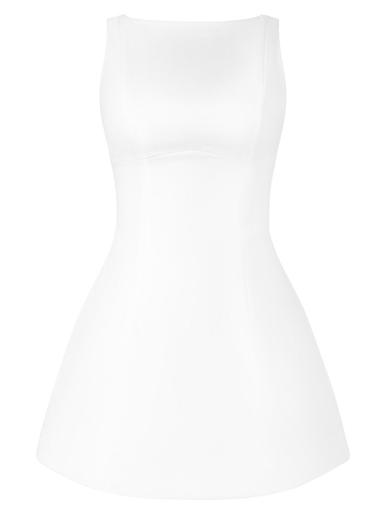 Talia Cinched Waist Backless A-Line Mini Dress