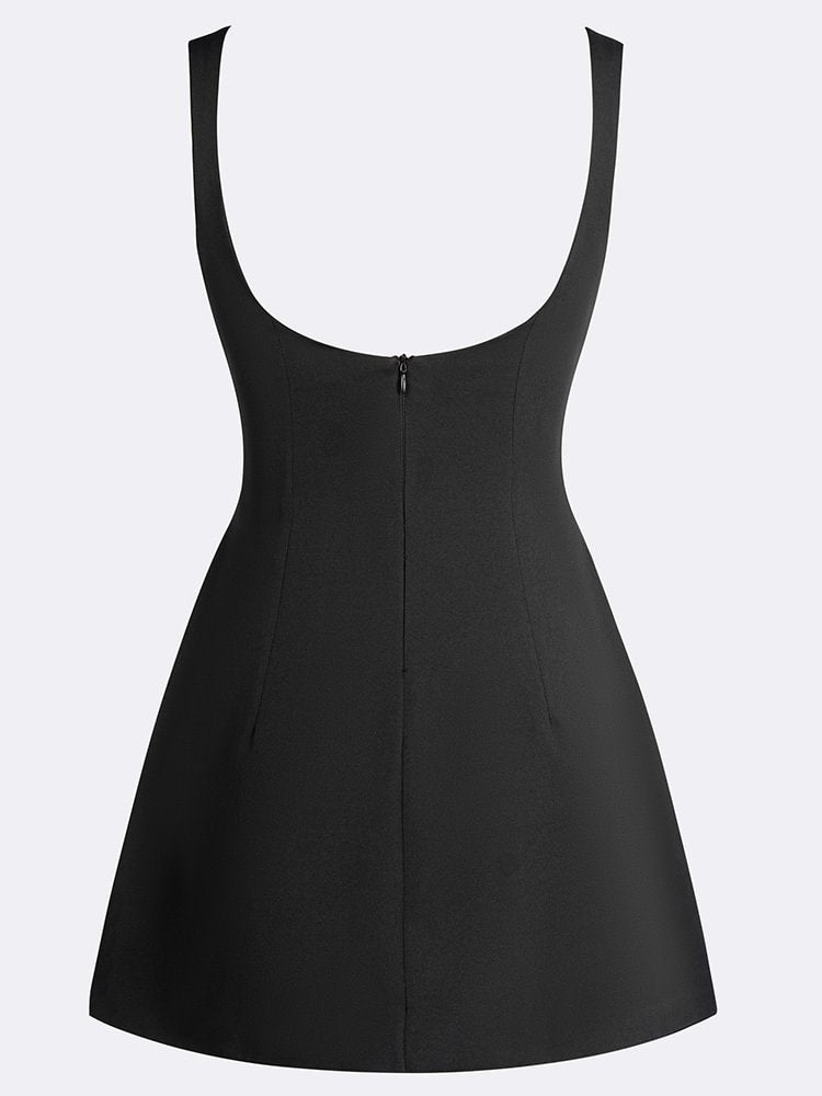 Talia Cinched Waist Backless A-Line Mini Dress