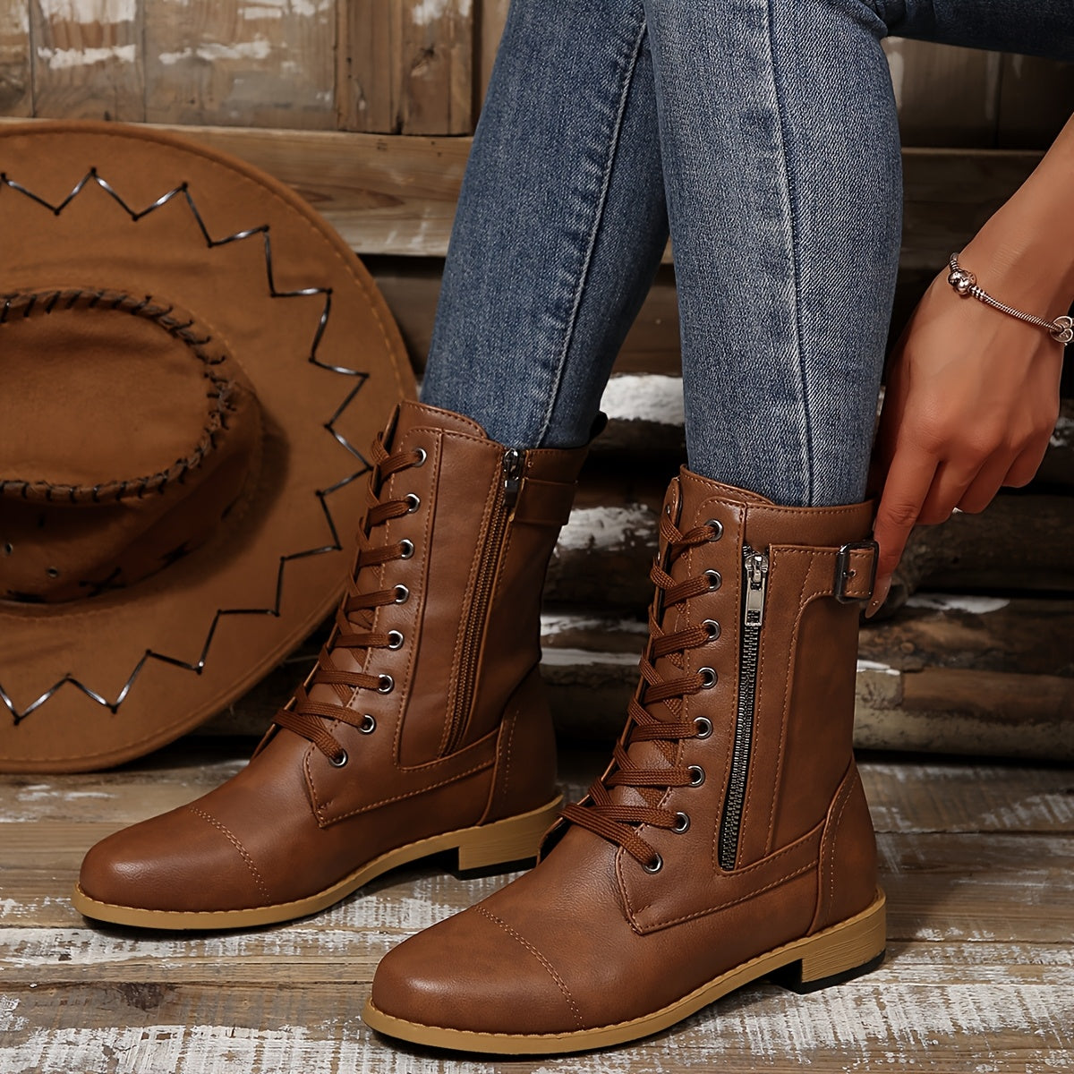Modern Lace-Up Casual Ankle Boots