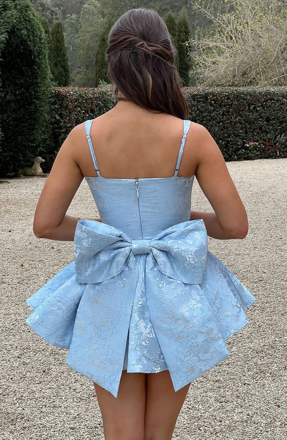 Emelyn Floral Jacquard Playsuit Mini Dress