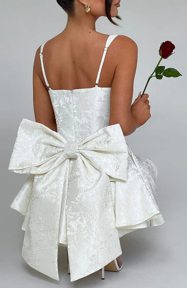 Emelyn Floral Jacquard Playsuit Mini Dress