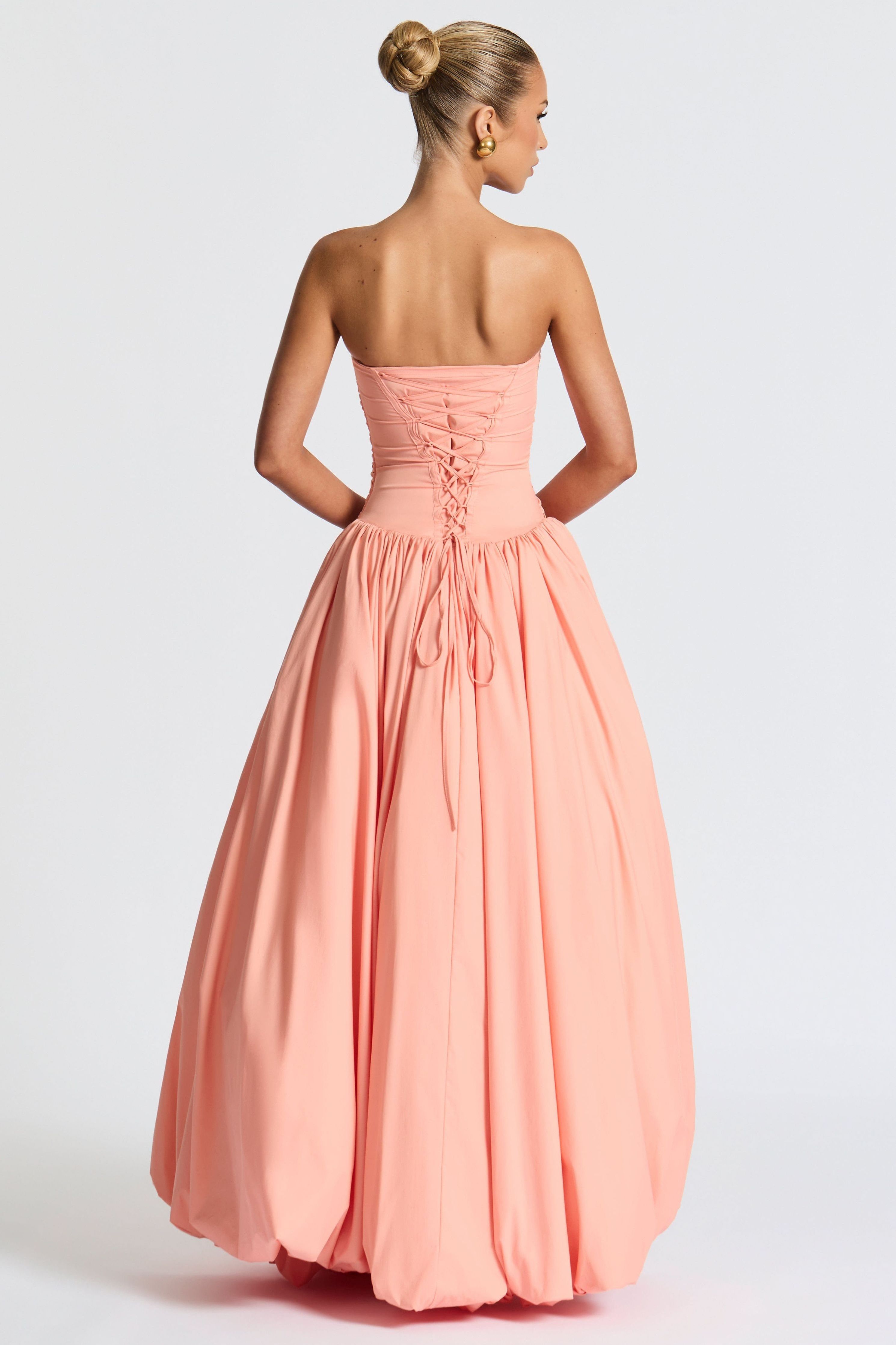 Jillian - Satin Ruffle Maxi