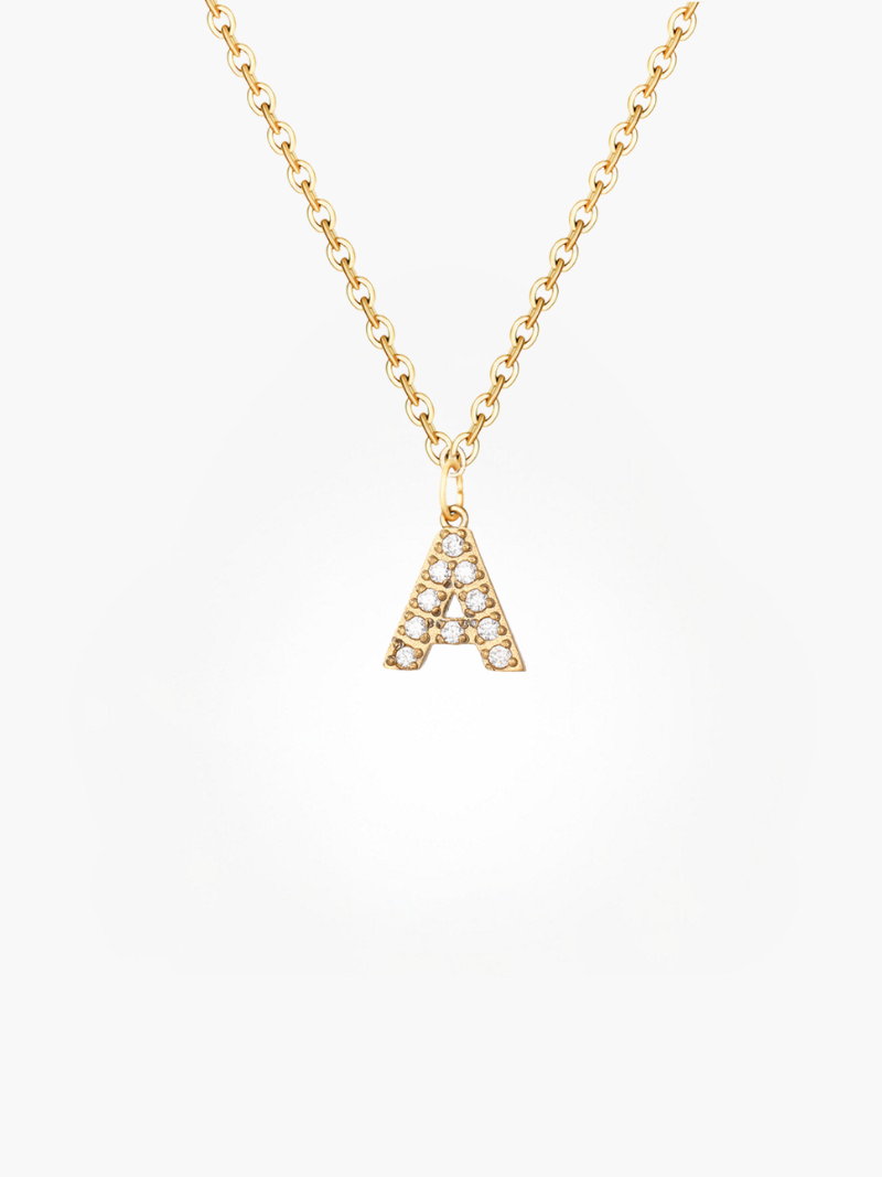 Elegant necklace with letter and sparkling elements for an exceptional style