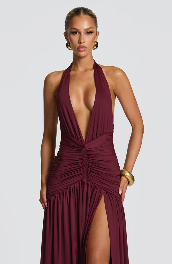 Melany Halter Neck Maxi Dress