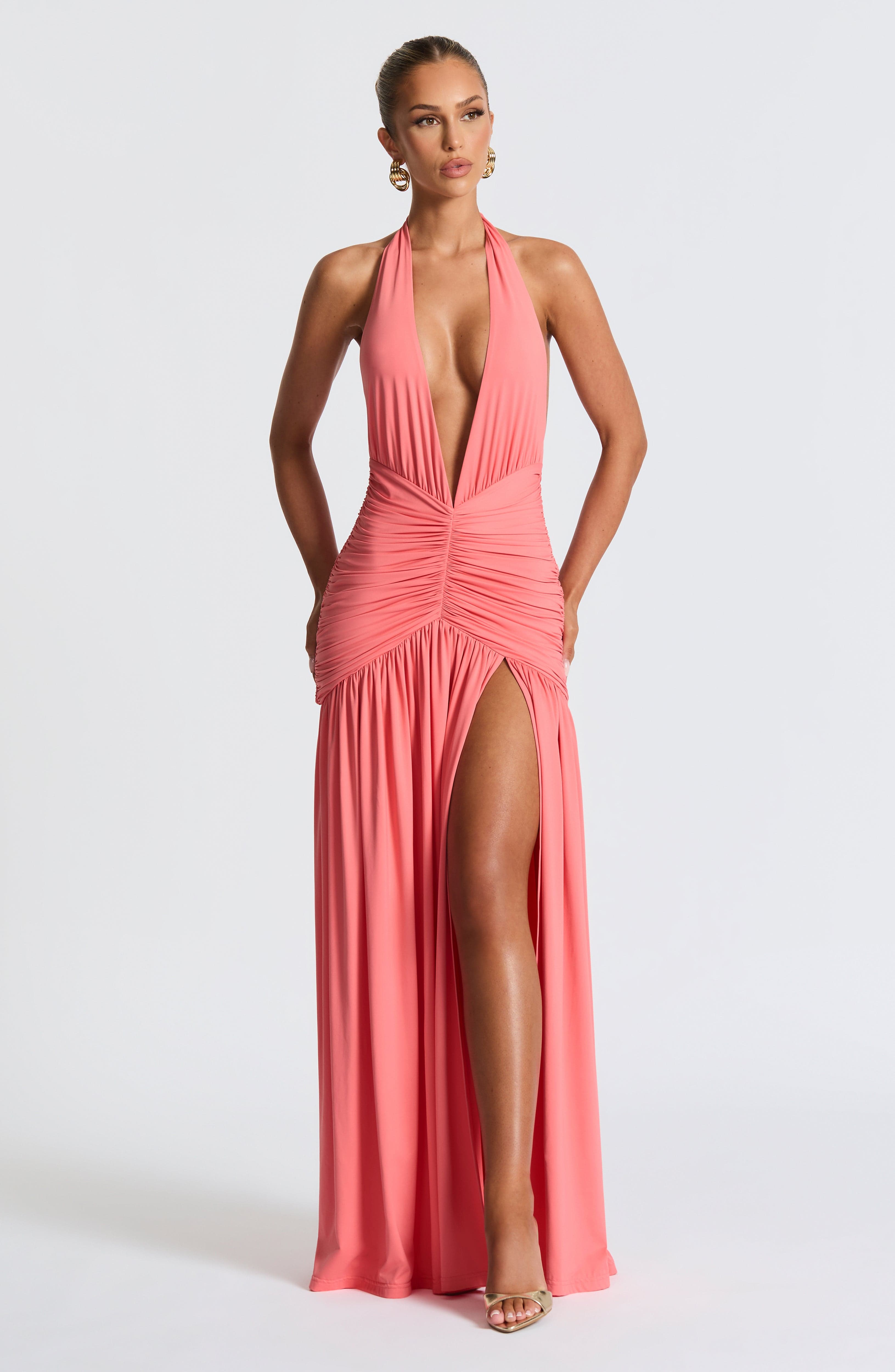 Melany Halter Neck Maxi Dress