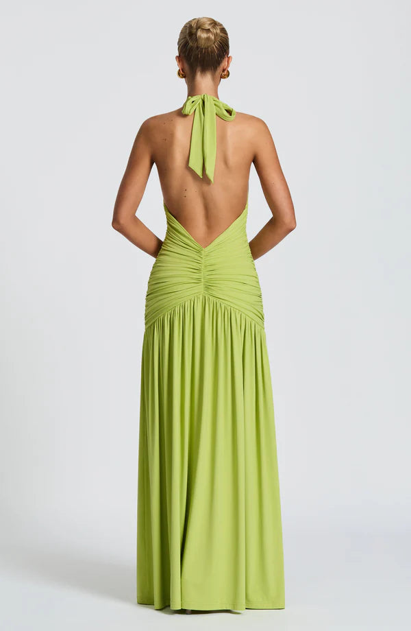 Melany Halter Neck Maxi Dress