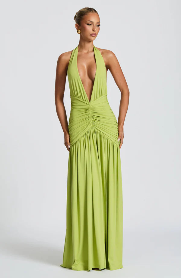 Melany Halter Neck Maxi Dress