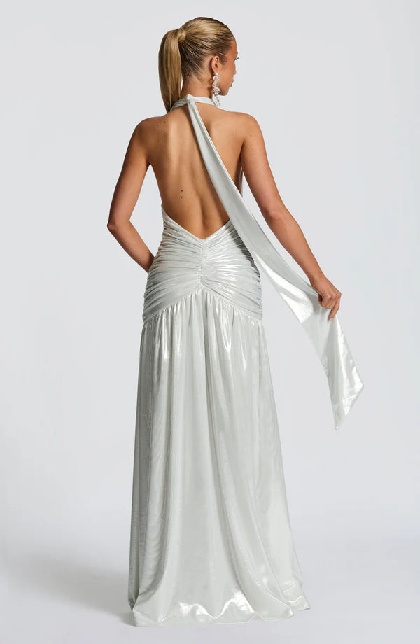 Melany Halter Neck Maxi Dress