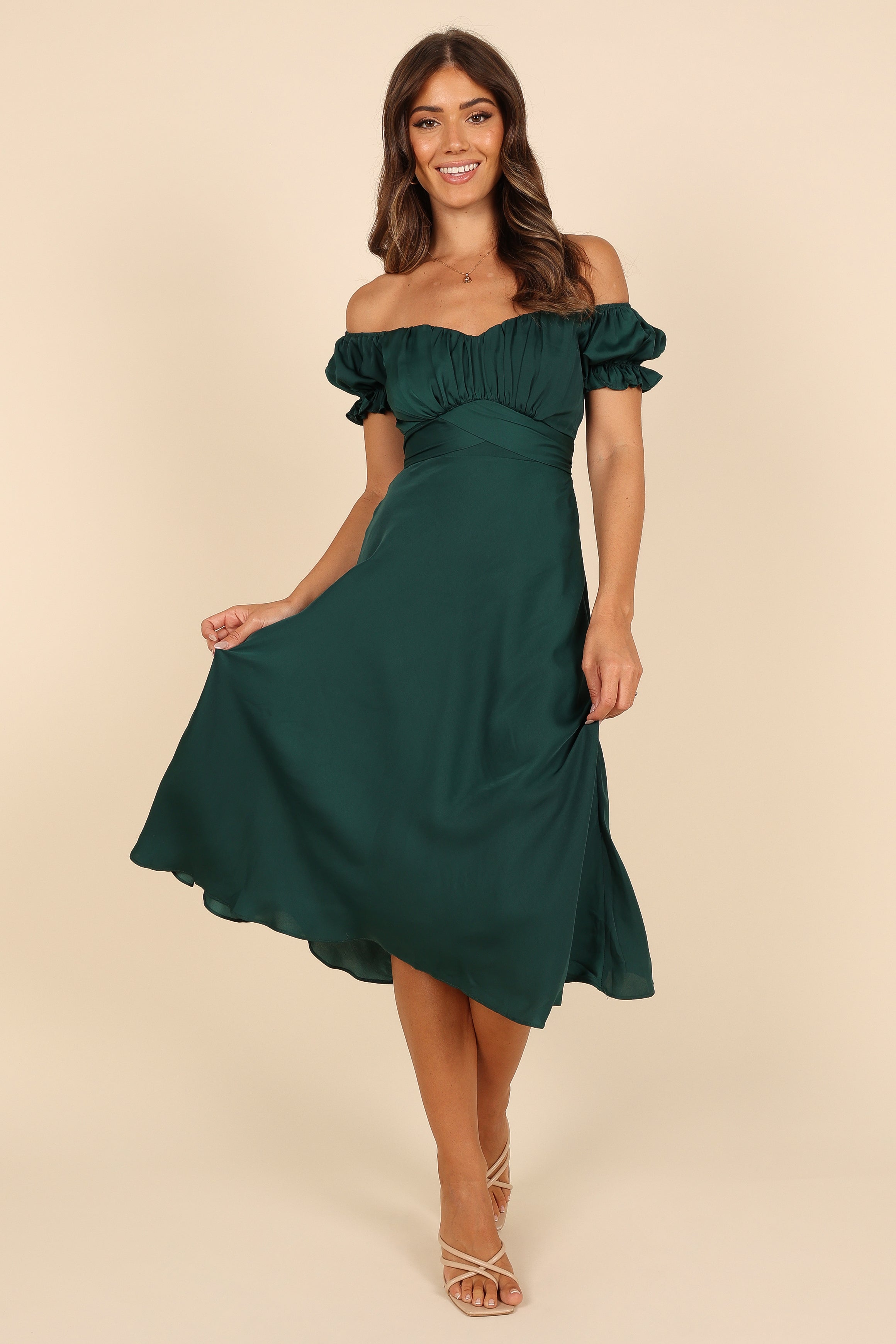 Cassandra Sweetheart Frill Midi Dress