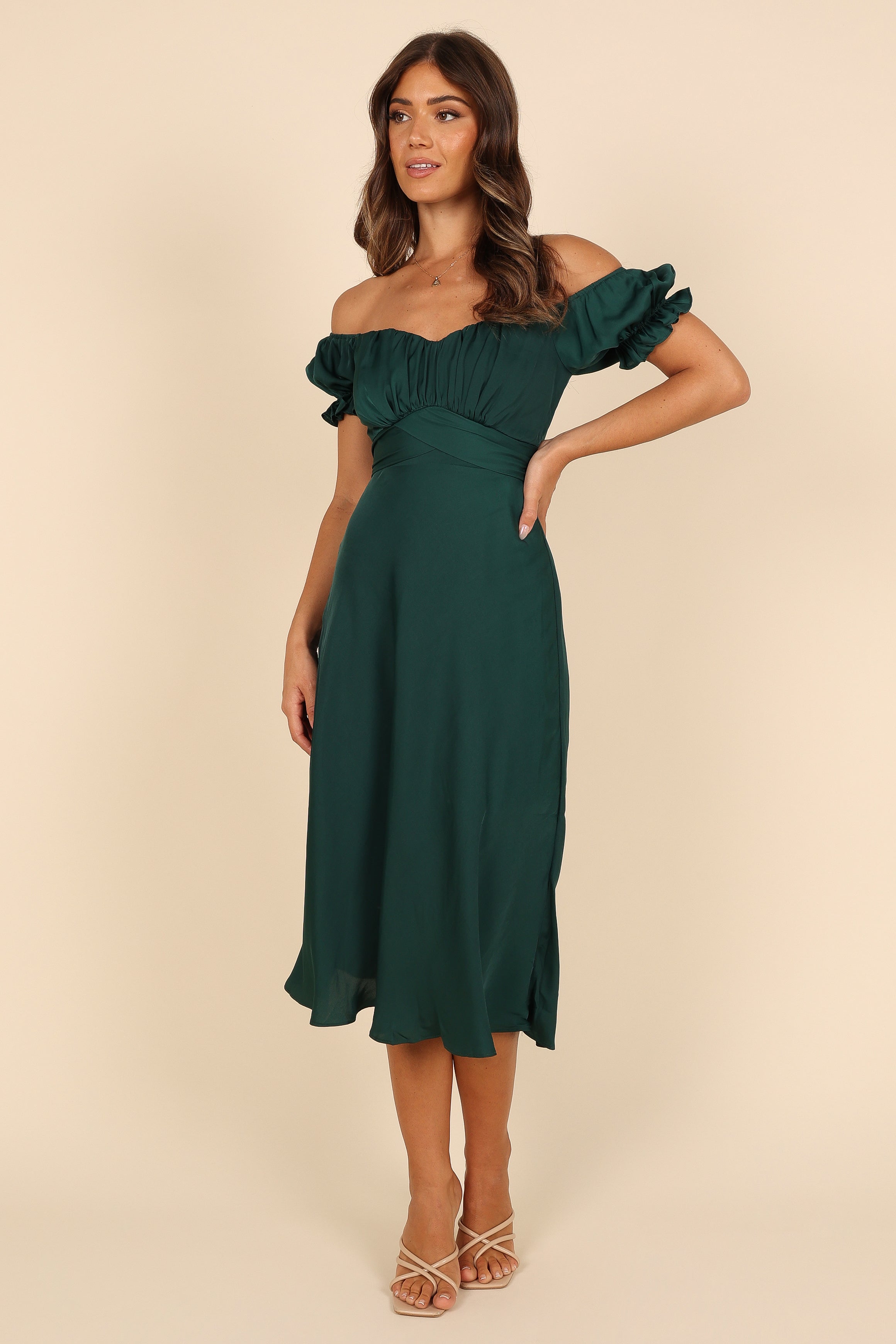 Cassandra Sweetheart Frill Midi Dress