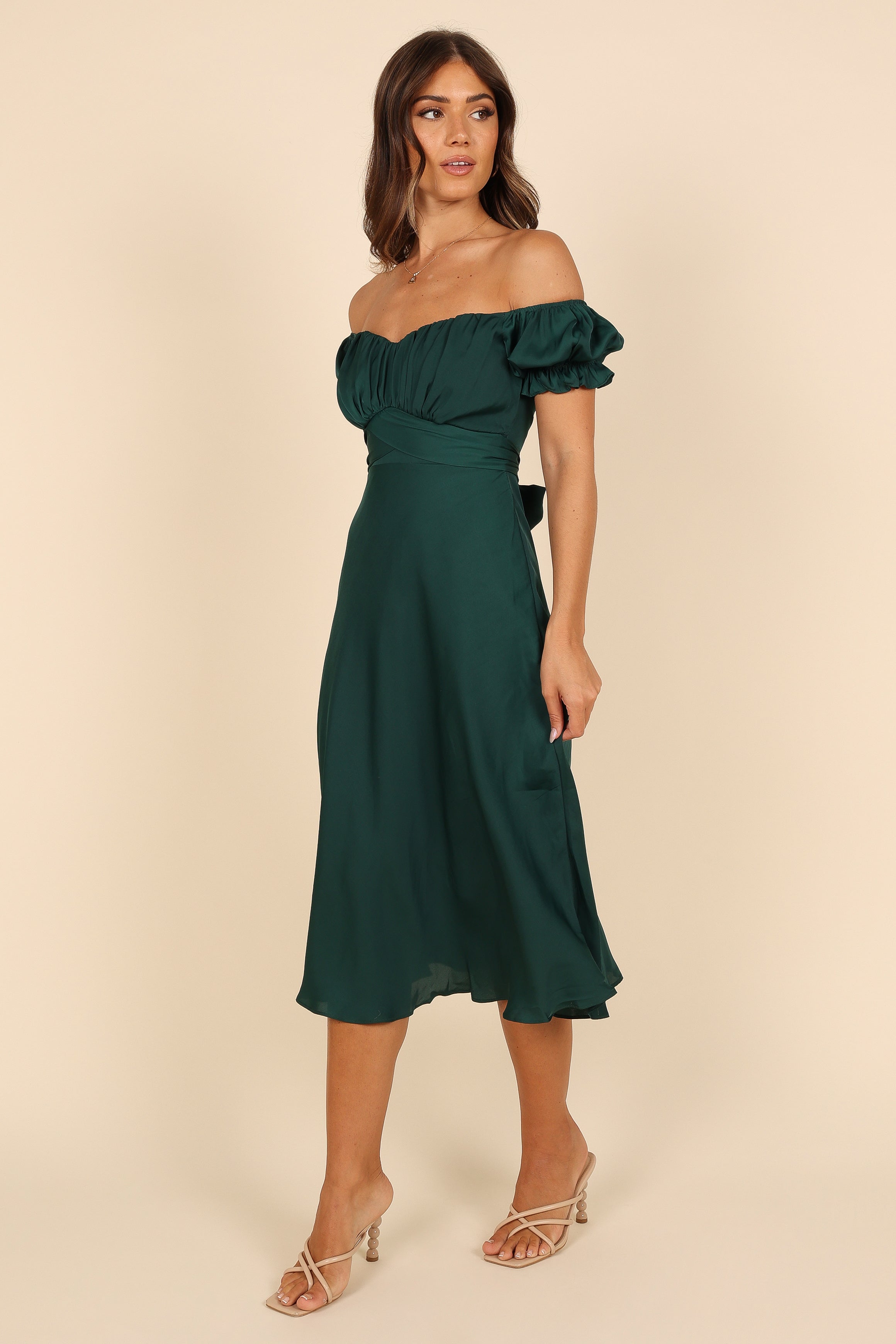 Cassandra Sweetheart Frill Midi Dress