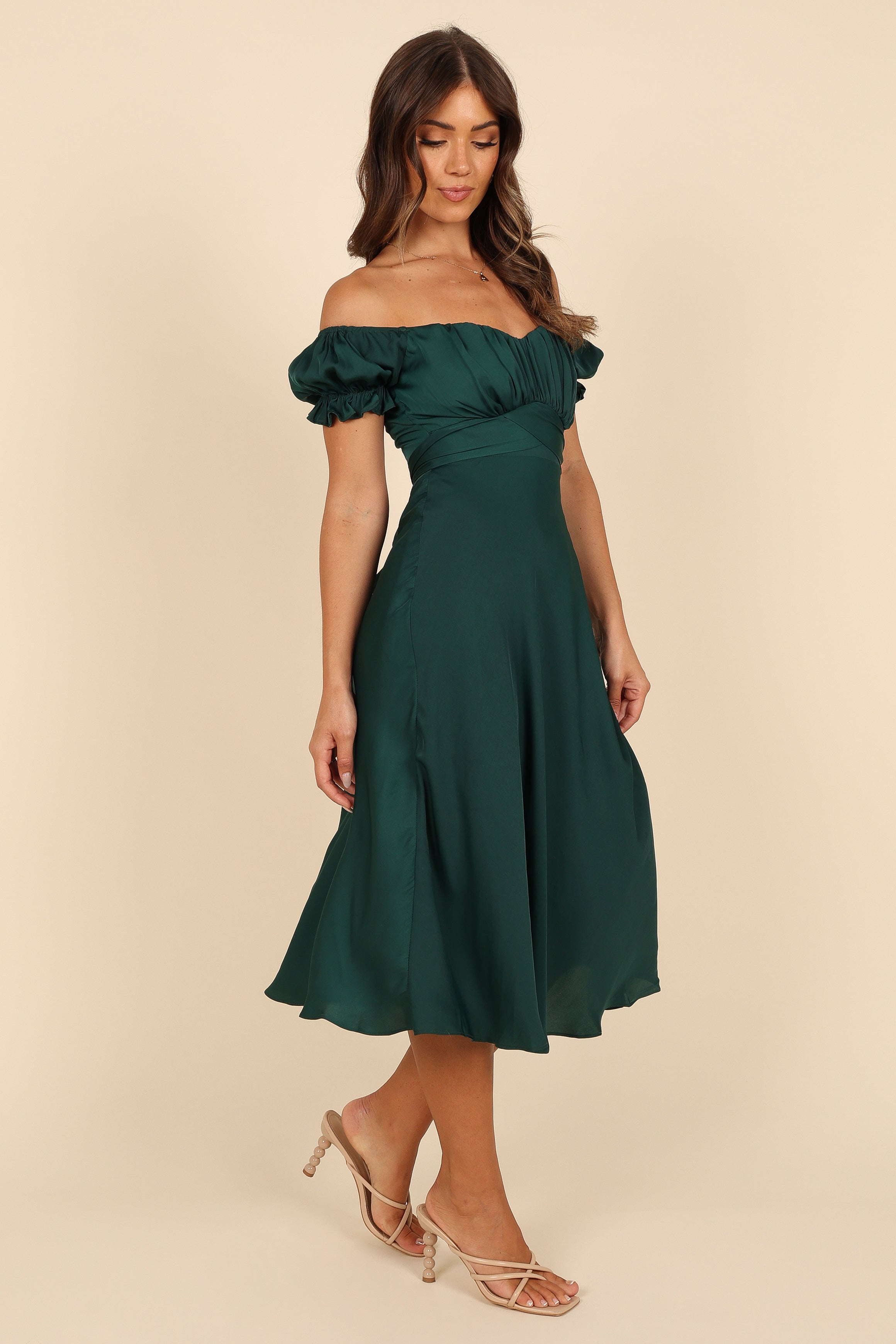 Cassandra Sweetheart Frill Midi Dress