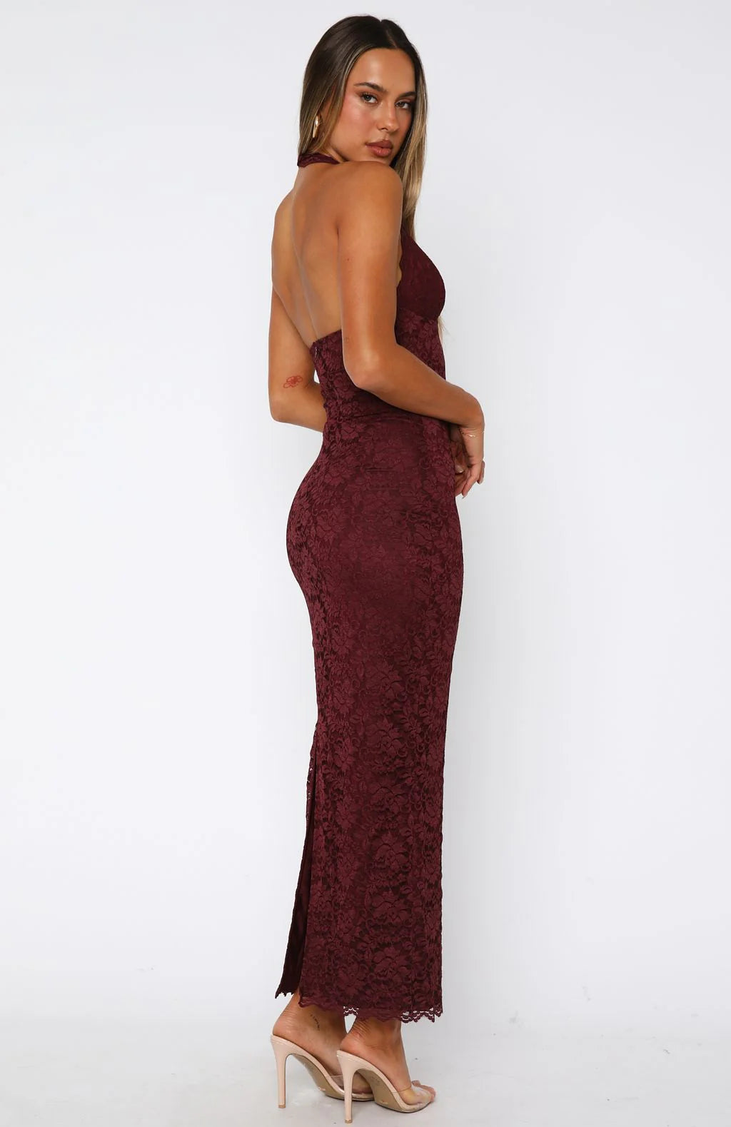 Destiny Lace Maxi Dress Black