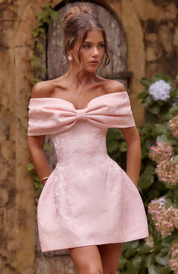 Rachel Bardot Mini Dress