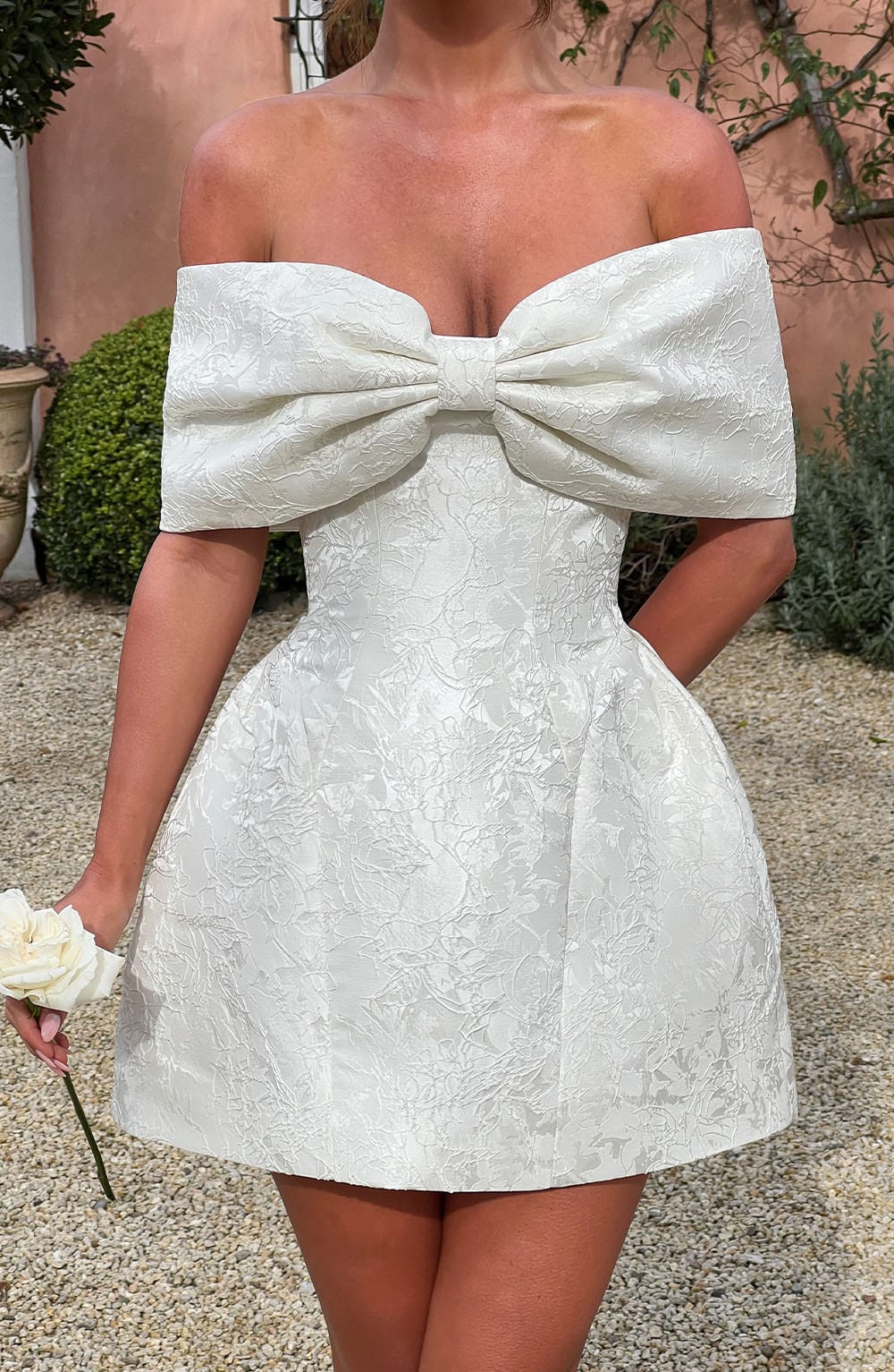 Rachel Bardot Mini Dress