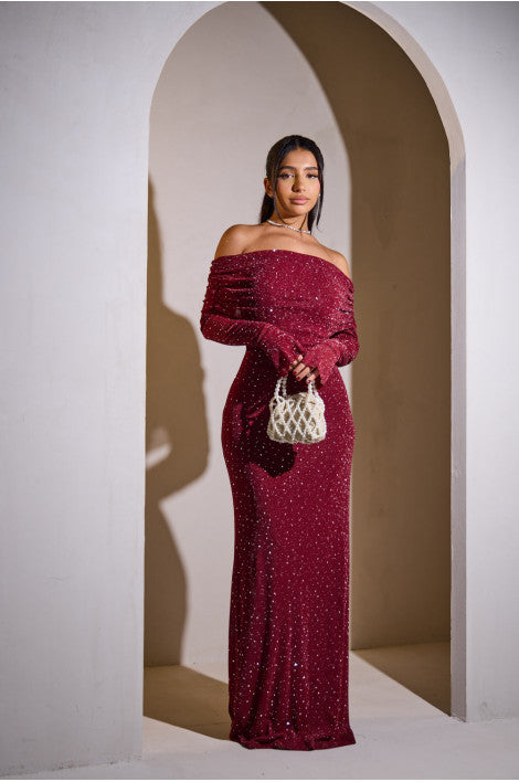 Aletta - Sequin Off-Shoulder Dress