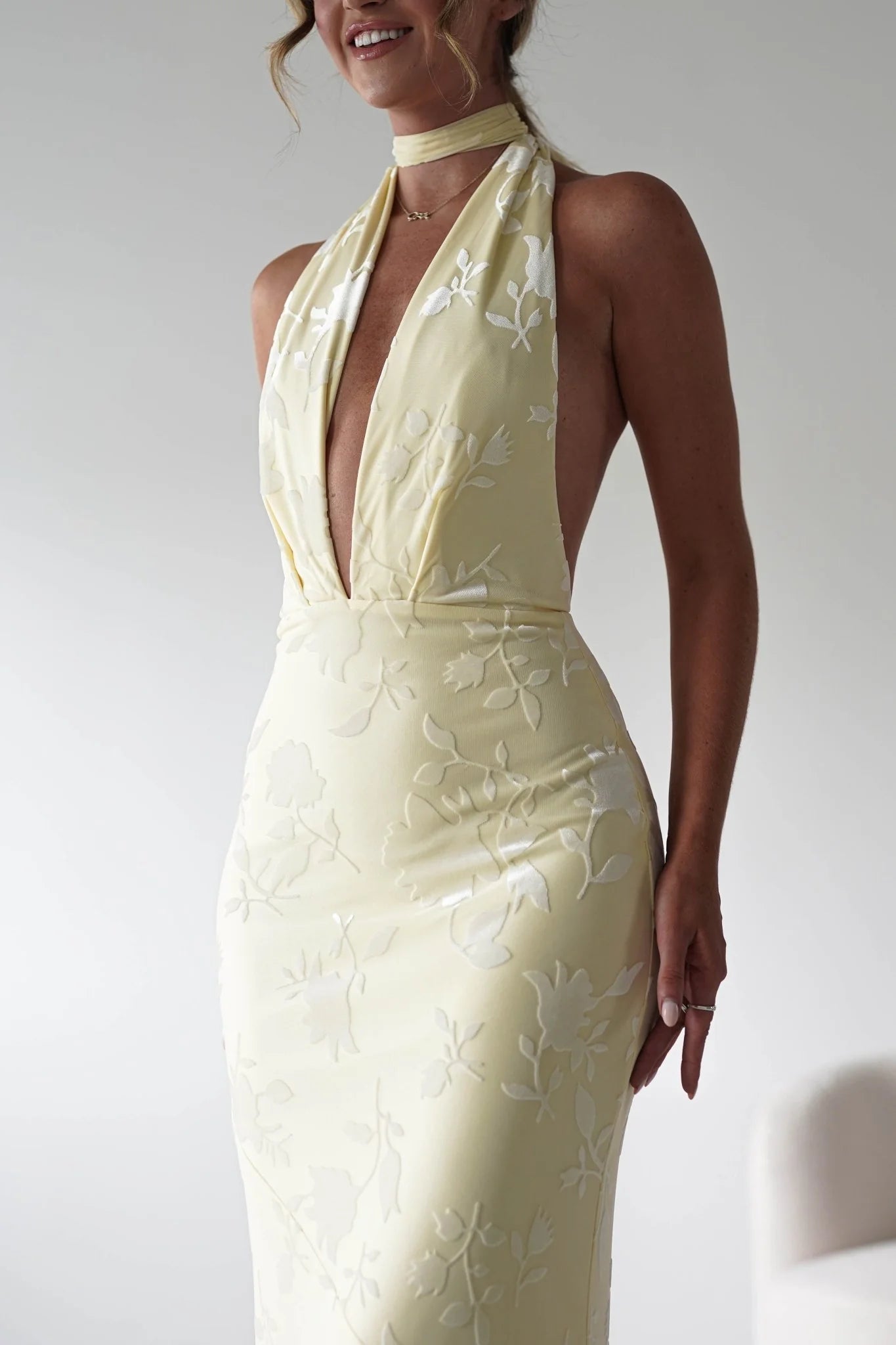 Grayson Floral Jacquard Maxi Dress