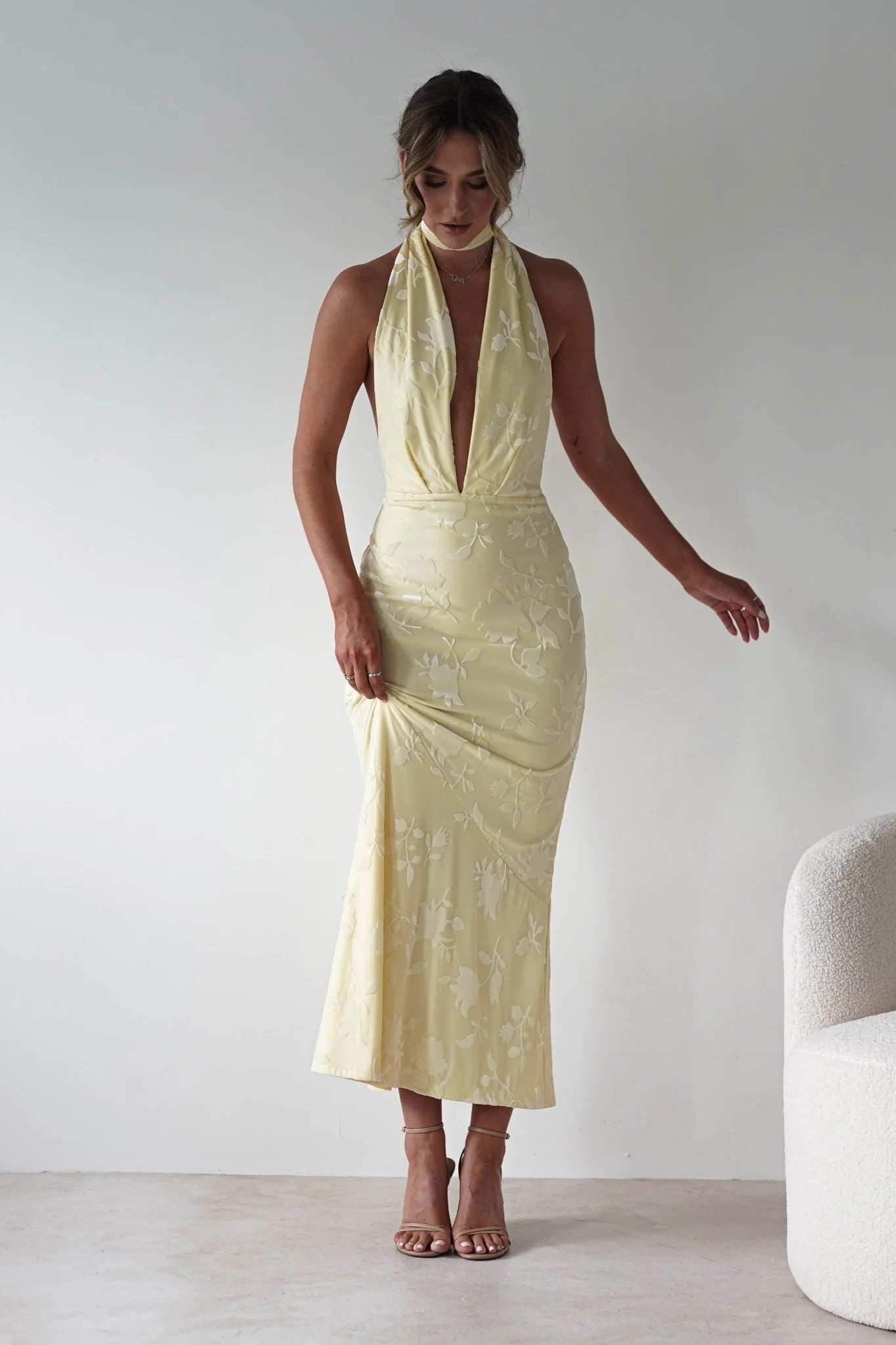 Grayson Floral Jacquard Maxi Dress