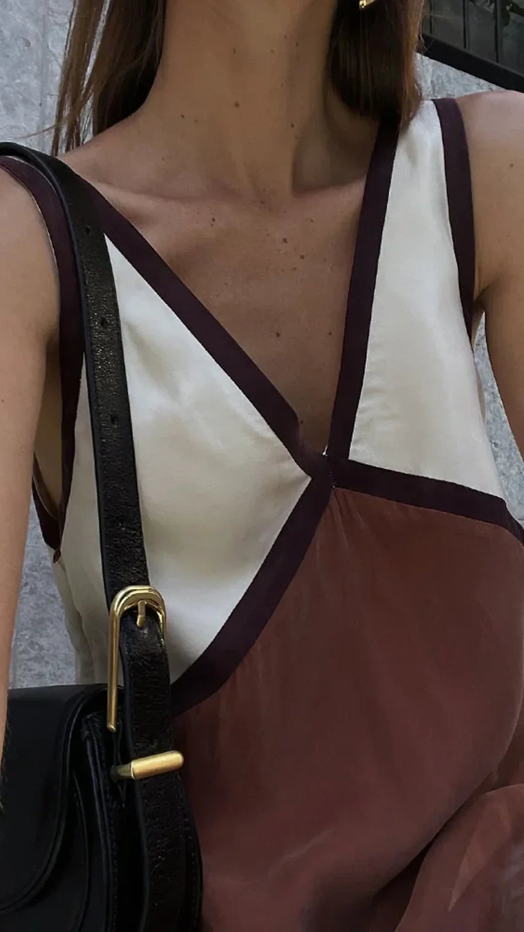 Luna Colorblock V-Neck Dress